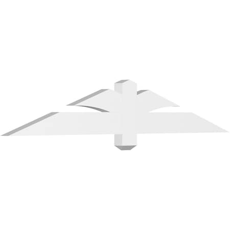 Ekena Millwork Redmond Architectural Grade PVC Gable Bracket, 60"W x 10"H x 2"D x 4"F, 4/12 Pitch GBP060X10X0204RED00